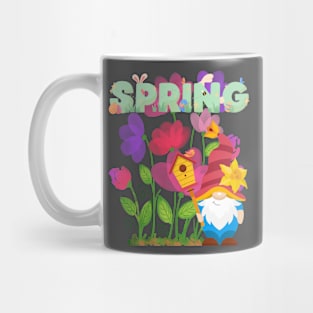 Flower Power Gnome: Celebrating Spring in Style Mug